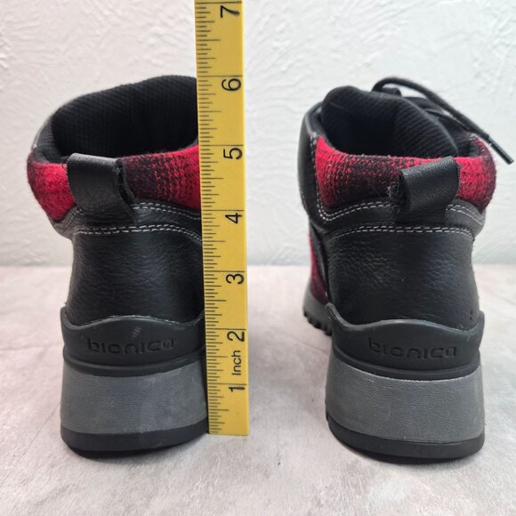 Bionica Outdoor Boots 6 Black Red Gorpcore Slip Resistant Lace Up Combat Booties - Picture 3 of 11